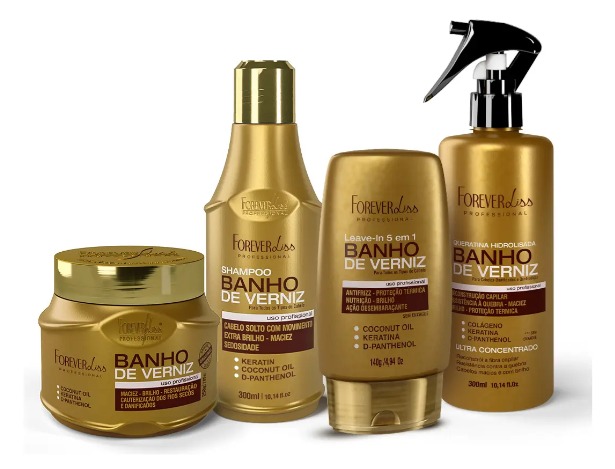 Kit Hidratação Em Casa Banho De Verniz Forever Liss